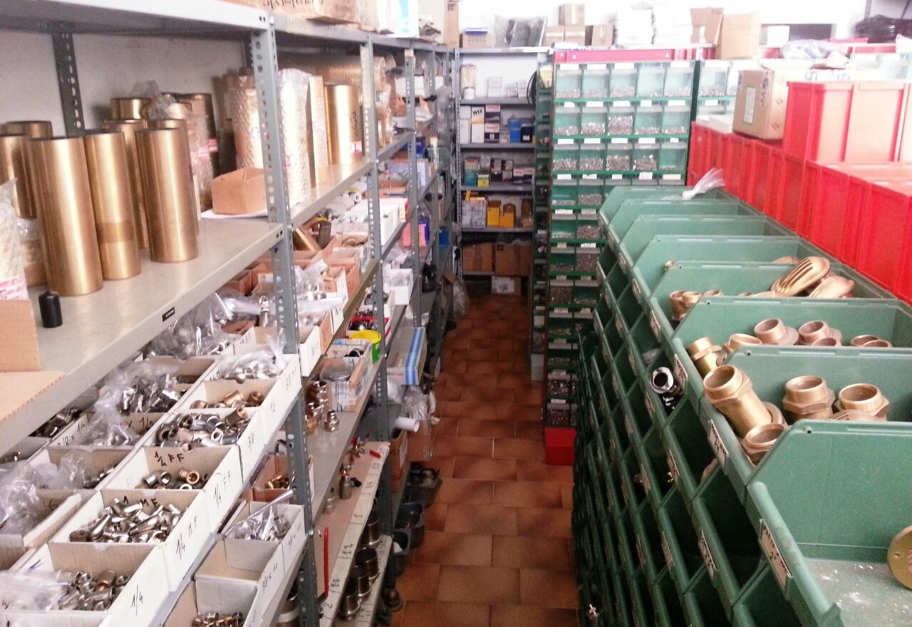 Spare parts warehouse in stock